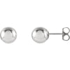 Finish > Bright > with > Earrings > Ball > 3mm