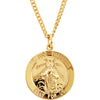 Necklace > 24" > Medal > Jude > St. > Round > 22mm > 24kt