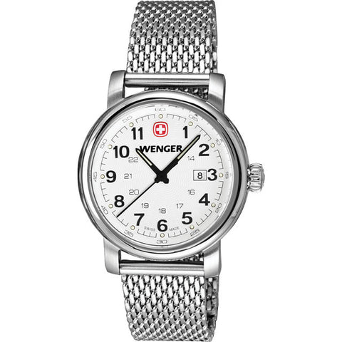 Bracelet > Mesh > Steel > Stainless > with > Dial > White > Ladies > Classic > Urban > Wenger®