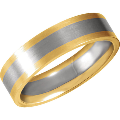 .5 > Band > Fit > Comfort > 6mm > White > Yellow & 14kt > 14kt