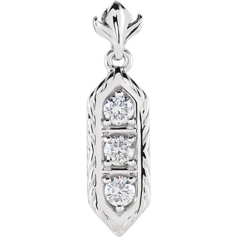 Pendant > 3-Stone > Diamond > 1/2 CTW