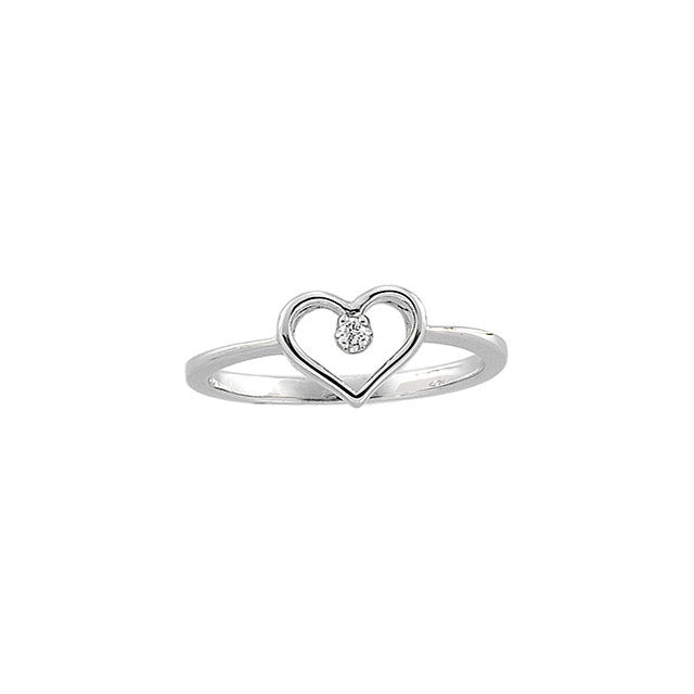 Ring > Heart > Diamond > .02 CTW