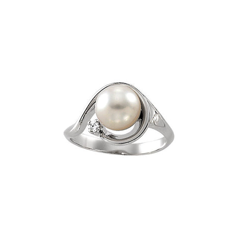 Ring > Pearl & Diamond > Cultured > Akoya.*Multiple Diamond Cuts and Weights available*