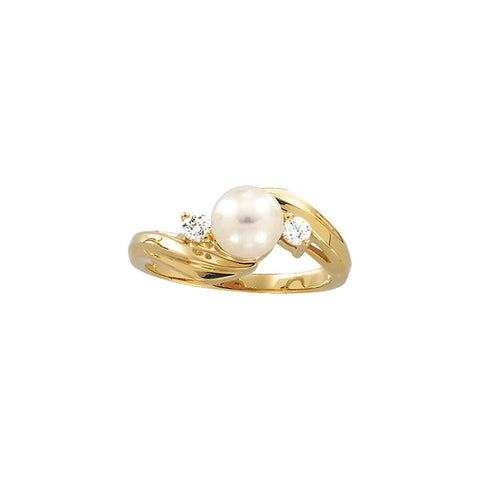 Ring > Pearl & Diamond > Cultured > Akoya.*Multiple Diamond Cuts and Weights available*