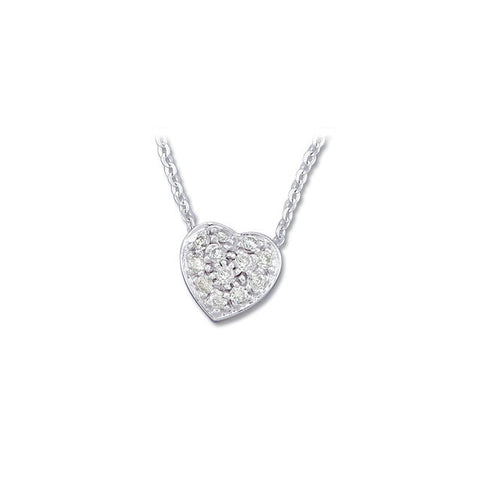 Necklace > Heart > Diamond > 1/6 CTW