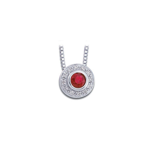 Necklace > Diamond & Ruby > .06 CTW