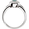 Ring > Diamond > .06 CTW > & > Emerald