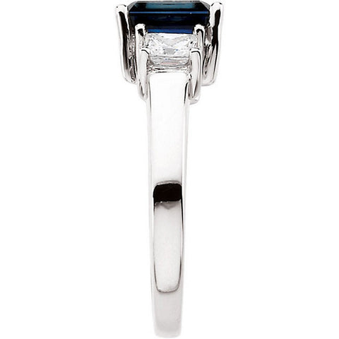 Ring > Sapphire & Diamond > Blue > Genuine.*Multiple Diamond Cuts and Weights available*