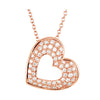 Necklace > 18" > Heart > Diamond > 1/4 CTW