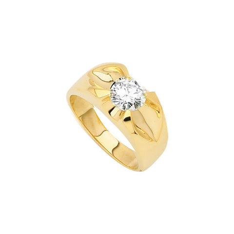 Ring > Gents > Solitaire > Moissanite > Created