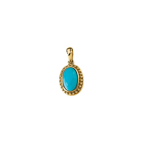 Pendant > Cabochon > Turquoise > Genuine