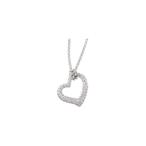 Necklace > Heart > Diamond > 1/2 CTW