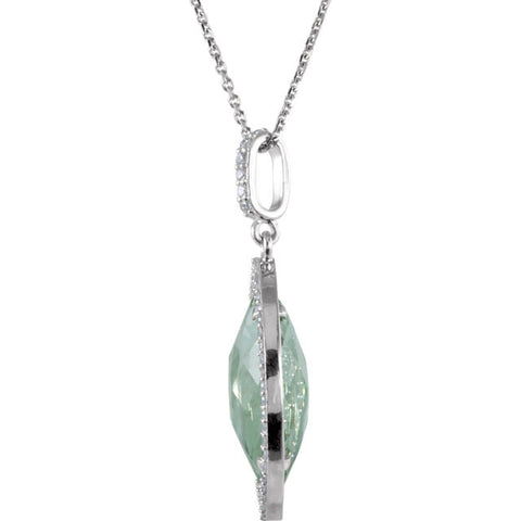 Pendant or Necklace > Dangle > Marquise-Shaped > Halo-Styled