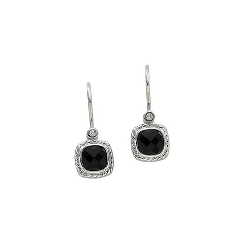 Earrings > Onyx & Diamond