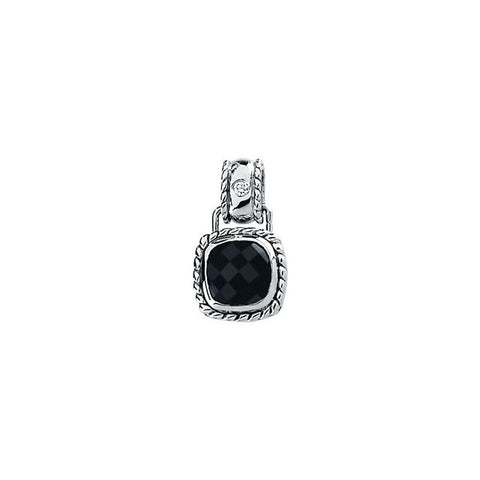 Pendant > Onyx & Diamond > Genuine