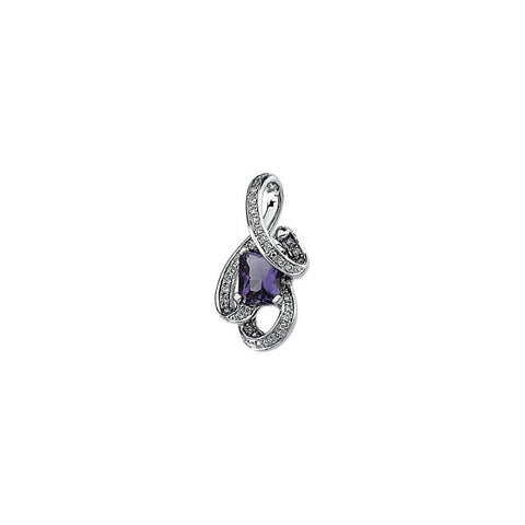 Pendant > Diamond > CTW > 1/Amethyst & 1