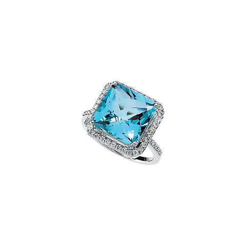 Ring > Topaz & Diamond > Blue > Swiss > Genuine