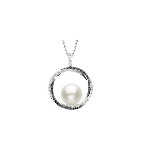 Necklace > Pearl > Cultured > Sea > South > Diamond & 12mm > 5/8 CTW