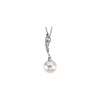 Necklace > 18" > Diamond > .08 CTW > & > Pearl > Cultured > Freshwater