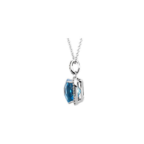 Necklace > Diamond > CTW > 1/Topaz & 1 > Blue > Swiss