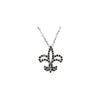 Necklace > Fleur-de-lis > Diamond > Black > 1/4 CTW