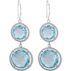 Earrings > Dangle > Rope-Styled > Topaz > Blue > Sky > Round > 12mm & 16mm