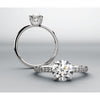 Ring > Engagement > Accented > Moissanite > Square > 6mm