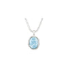 Necklace > 18" > Cabochon > Larimar > 16x12mm