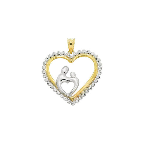 Plating > Rhodium > with > Pendant > Child® > & > Mother > Shaped > Heart