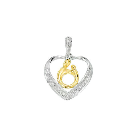 Plating > Yellow > 18kt > with > Pendant > Child® > & > Mother > Shaped > Heart
