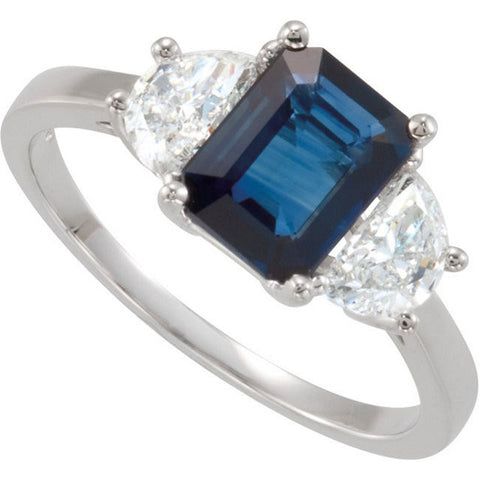 Ring > Diamond > Moon > Sapphire & Half > Blue > Genuine