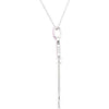Necklace > 18" > Key > Heart > Sapphire > Pink
