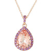 Pendant > Morganite & Amethyst > Genuine