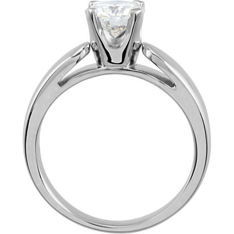 Solitaire > Cathedral > Moissanite > Created