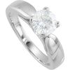 Solitaire > Cathedral > Moissanite > Created