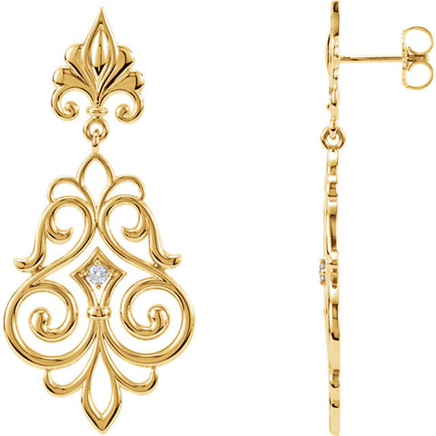 Earrings > Dangle > Decorative > Diamond > .06 CTW