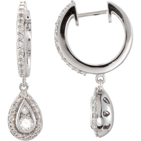 Earrings > Hoop > Diamond > 1/2 CTW