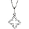 Necklace > 16" > Cross > Diamond > Petite > .07 CTW