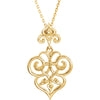 Necklace > 18" > Dangle > Decorative > Fleur-De-Lis