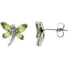 Earrings > Diamond > .04 CTW > & > Peridot