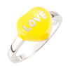 Ring > Shaped > Heart > You" > Heart > "I > Enamel > Yellow