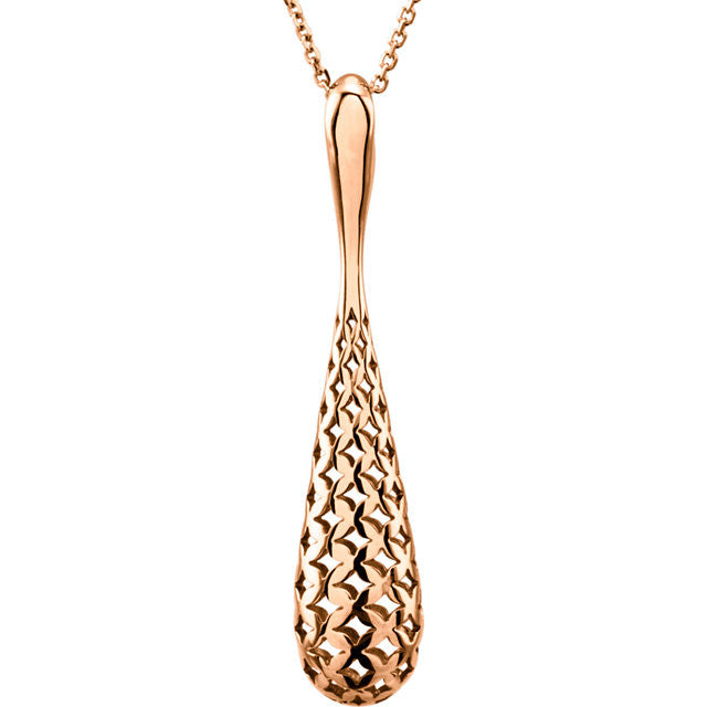 Necklace > 18" > Shaped > Teardrop