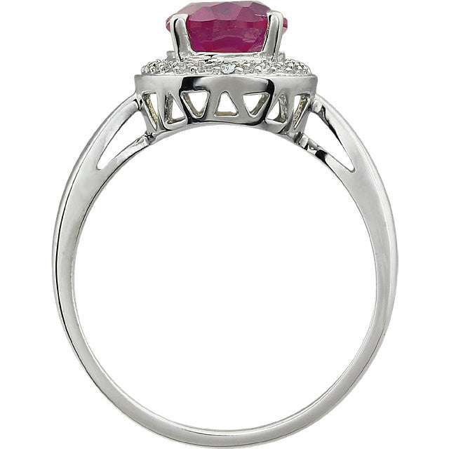 Ring > Diamond > .02 CTW > & > Ruby > Created.*Multiple Diamond Cuts and Weights available*
