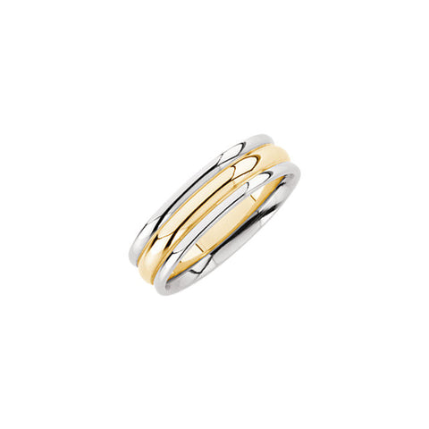 Band > Comfort-Fit > 6mm > Two-Tone > 14kt