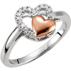 Ring > Design > Heart > Double > Diamond > 1/10 CTW