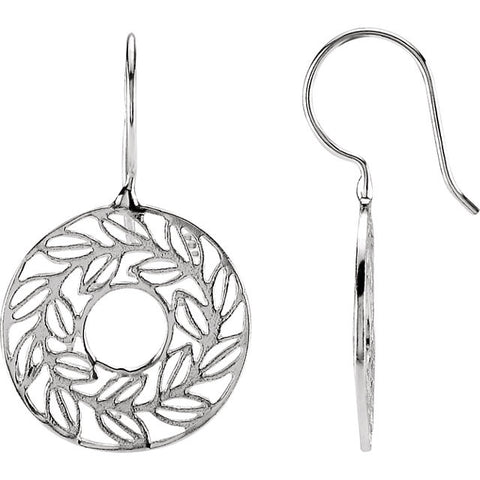 Earrings > Design > Leaf > Sandblast