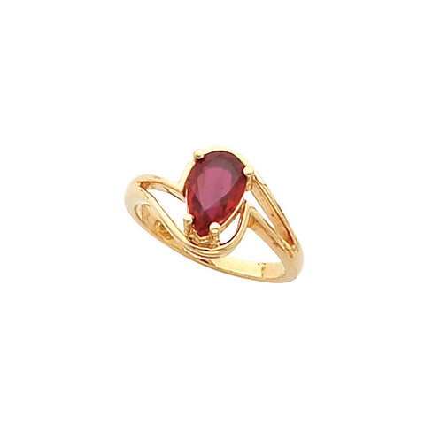 Solitaire > Gemstone > Shape > Mounting for Pear > Ring