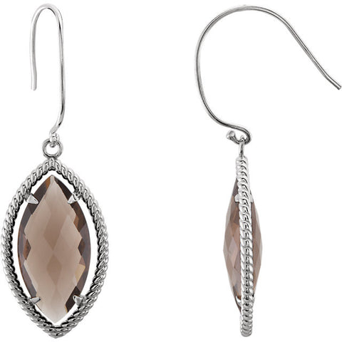 s > Dangle > Rope-Styled > Quartz > Smoky > Shaped > Marquise > Silver > Sterling