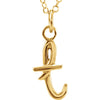 Necklace > Initial > Script > Lowercase > "F" > Letter