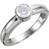 Ring > Engagement > Solitaire > Bezel > Zirconia > Cubic > 4.1mm